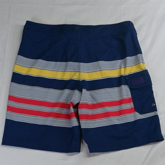 Sperry 36 x 8" Red Blue Stripe Linerless Hybrid Board Shorts - Picture 5 of 5